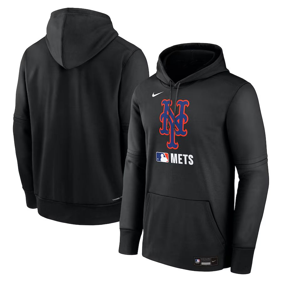 Men 2025 MLB New York Mets Black Nike hoodie style 1->milwaukee brewers->MLB Jersey